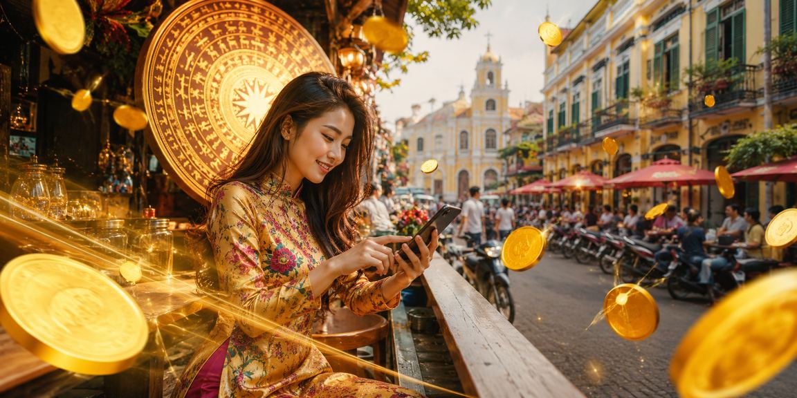 Người dùng TP.HCM kiểm tra giao dịch thanh toán cá cược tại lễ hội địa phương
