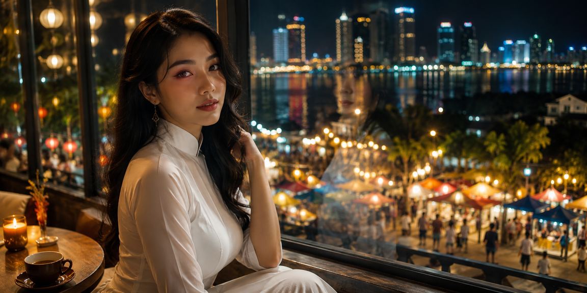 Không gian giải trí casino tại Phú Quốc mang phong cách áo dài truyền thống Việt Nam